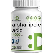Deal Supplement Alpha Lipoic Acid 1000MG Ala & S-Ala Energy & Nervous System 180 Veggie Caps