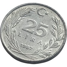 1988 25 Lira Koleksiyon Para Madeni Para Eski Para Hobi Hediye Antika Darpane