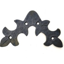 İntora Antika Tarz Dekoratif Pirinç Yaprak Gönye - 100X110 Mm, Oksit