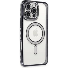 Magicool Iphone 16 Pro Max Kılıf Joke Simli Magneticsafe Kılıf - Siyah