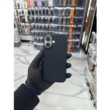 Bilişim Akademi iPhone 17 Karbon Kılıf Magsafe Ince Slim Mika Sert Desenli Kılıf Dokulu Karbonfiber - Siyah