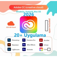Adobe Creative Cloud ;Pro 2026 Tüm Uygulamalar (Win/MAC) - 1 Aylık Abonelik Kodu (Resmi Bayii Ürünü)