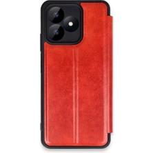Magicool Realme Note 50 4g Kılıf Flip Cover - Kırmızı