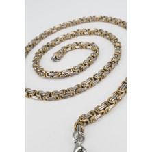 Stella Fortis Çift Renkli Kral Kolye – Modern, Güçlü ve Maskülen Stil | Paslanmaz Çelik