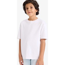 DeFacto %100 Pamuk Oversize Kalın Kumaş Tişört Erkek Çocuk G6486A826SM