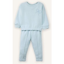 DeFacto Aplike 2'li Takım Sweatshirt Eşofman Altı Kız Bebek G8500A526SP