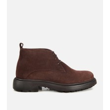 Hotiç 02BOH318170A480 ERKEK Süet Deri Kahverengi Bağcık Detaylı Klasik Bot