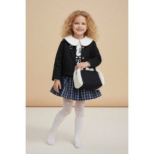 Miniğimin Cicileri Mimiğimin Cicileri  Süet Ceketli Çantalı 4'lü Kız Çocuk takım -Siyah