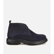 Hotiç 02BOH318170A680 ERKEK Süet Deri Lacivert Bağcık Detaylı Klasik Bot