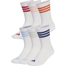 Adidas Performance KE5493 3-Stripes Essentials Cushioned Crew Socks 6 Pair Pack