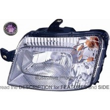 Tyc Fiat Panda Ön Far Elektrikli Motorlu Beyaz Sinyalli Sol 2003- 2009 (Oem No:  51867677)