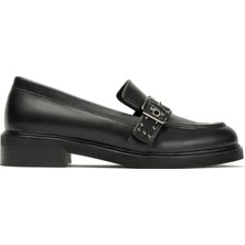 Emienza Elvıra Vegan Deri Trok Detaylı Kalın Taban Bayan Loafer