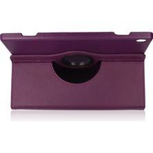 Magicool Lenovo M10 X505F Kılıf 360 Tablet Deri Kılıf - Mürdüm