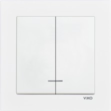 Viko Karre 55 Beyaz Işıklı Komütatör Komple C1 - 90940050
