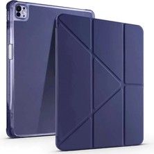 Magicool Ipad Pro 13 (2024) Kılıf Kalemlikli Mars Tablet Kılıfı - Lacivert