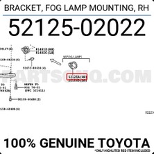 TŞT Toyota Auris Ön Sis Far Kapağı Sağ 2010-2012 (Oem No:  5212502022)