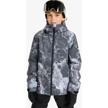Quiksilver Mission Printed Youth Jk Erkek Çocuk Siyah Snowboard Ceketi