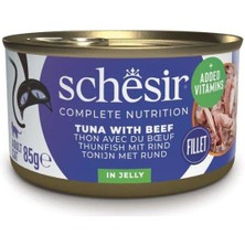 Schesir C141 Ton Balık ve Sığır Etli Jöleli Kedi Konservesi 85 Gr