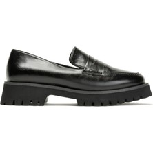 Emienza Louıse Vegan Deri Bant Detaylı Kalın Tırtıklı Taban Bayan Loafer