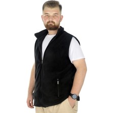 ModeXL Mode Xl Erkek Polar Yelek Dik Yaka Fermuarlı 22549 Siyah