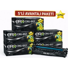 Ero Print Canon CRG057 Çipli Muadil Toner - 5'li Avantaj Paket