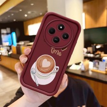 HONTINGA Xiaomi Redmi 14C 4g ile Uyumlu Kılıfı Düşüme Önleyici Basitlik Anti Düşme Kamera Korumali Minnie ve Kahve Bordo Desen Yumuşak Silikon Telefon Kılıfı Kadın ve Erkek Için Uygundur K2-7156