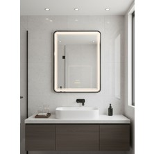 Marsology Akıllı Buhar Tutmaz Hareket Sensörlü 3 LED Işıklı Dekoratif Banyo Aynası cm