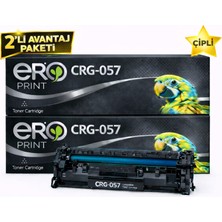 Ero Print CRG-057 / Canon LBP-223dw Çipli Muadil Toner - 2'li Avantaj Paket