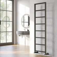 Lojimax Alüminyum Dekoratif Havlupan Perla Style 1500 x 500 12  Dilim | Dokulu Antrasit Gri | Yüksek Isıl Güç | 5 Yıl Üretici Garantisi