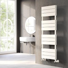 Lojimax Alüminyum Çift Panel Dekoratif Havlupan Benoit Double 1500 x 500 12  Dilim | Dokulu Beyaz | Yüksek Isıl Güç | 5 Yıl Üretici Garantisi