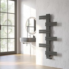 Lojimax Alüminyum Dekoratif Havlupan Ida 1425 x 600 14  Dilim | Mat Antrasit Gri | Yüksek Isıl Güç | 5 Yıl Üretici Garantisi