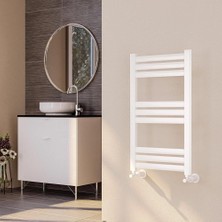 Lojimax Alüminyum Dekoratif Havlupan Poyraz Style 1400 x 500   | Mat Beyaz | Yüksek Isıl Güç | 5 Yıl Üretici Garantisi