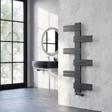 Lojimax Alüminyum Dekoratif Havlupan Ida 1425 x 600 14  Dilim | Mat Siyah | Yüksek Isıl Güç | 5 Yıl Üretici Garantisi