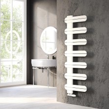 Lojimax Alüminyum Dekoratif Havlupan Linea 1220 x 450 12  Dilim | Mat Beyaz | Yüksek Isıl Güç | 5 Yıl Üretici Garantisi