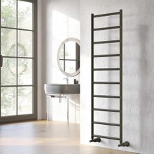 Lojimax Alüminyum Dekoratif Havlupan Lotto 1800 x 500 11  Dilim | Dokulu Antrasit Gri | Yüksek Isıl Güç | 5 Yıl Üretici Garantisi