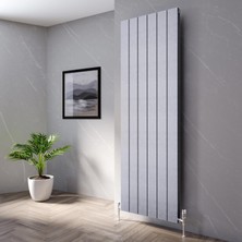 Lojimax Alüminyum Çift Panel Dikey Radyatör Kalsedon Double 600 x 945 10  Dilim | Inoks Fırçalı Eloksal | Yüksek Isıl Güç | 5 Yıl Üretici Garantisi
