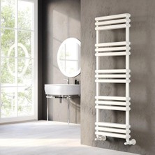 Lojimax Alüminyum Dekoratif Havlupan Vero 1200 x 500 12  Dilim | Dokulu Beyaz | Yüksek Isıl Güç | 5 Yıl Üretici Garantisi