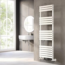 Lojimax Alüminyum Dekoratif Havlupan Sorte Plus 1250 x 500 15  Dilim | Dokulu Beyaz | Yüksek Isıl Güç | 5 Yıl Üretici Garantisi