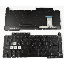 İnfostar Asus ROG Strix G15 G513QY G513IC G513IE G513IH ile Uyumlu Notebook Klavye - Tuş Takımı / Siyah - TR - Backlit RGB