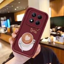 HONTINGA Xiaomi Redmi Note 14 Pro ile Uyumlu Kılıfı Düşüme Önleyici Basitlik Anti Düşme Kamera Korumali Minnie ve Kahve Bordo Desen Yumuşak Silikon Telefon Kılıfı Kadın ve Erkek Için Uygundur K2-7156