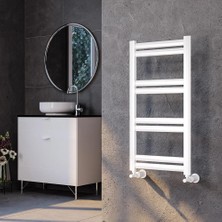 Lojimax Alüminyum Dekoratif Havlupan Poyraz Line 700 x 500   | Dokulu Beyaz | Yüksek Isıl Güç | 5 Yıl Üretici Garantisi