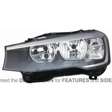 Tyc Bmw X3 Ön Far Elektrikli Motorlu Sol 2014-2017 (Oem No:  63117334077)