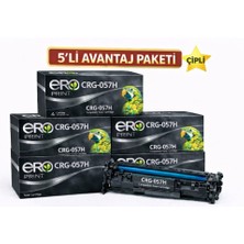 Ero Print CRG-057H / Canon LBP-237DW Çipli Muadil Toner - 5'li Avantaj Paket