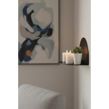Grandmix Yarım Ay Duvar Rafı Dekoratif Salon ve Antre Rafı 40 cm