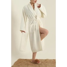 Bella Home Su Yolu 2 Parça Bornoz Takımı - Bornoz & Baş Havlusu - %100 Cotton