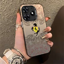 HONTINGA Tecno Spark 10 Pro 4g ile Uyumlu Kılıfı Silikon Kenar Sert Arka Düşüme Önleyici Basitlik Anti Düşme Kamera Korumali Moda Markası Desen Telefon Kılıfı Kadın ve Erkek Için Uygundur K1-0582