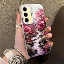 HONTINGA Samsung Galaxy S24 Fe ile Uyumlu Kılıfı Silikon Kenar Sert Arka Düşüme Önleyici Basitlik Anti Düşme Kamera Korumali Manzara Desen Telefon Kılıfı Kadın ve Erkek Için Uygundur K1-0581