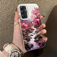 HONTINGA Samsung Galaxy A34 ile Uyumlu Kılıfı Silikon Kenar Sert Arka Düşüme Önleyici Basitlik Anti Düşme Kamera Korumali Manzara Desen Telefon Kılıfı Kadın ve Erkek Için Uygundur K1-0581