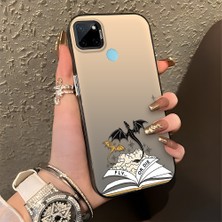 HONTINGA Realme C21Y ile Uyumlu Kılıfı Silikon Kenar Sert Arka Düşüme Önleyici Basitlik Anti Düşme Kamera Korumali Manga Desen Telefon Kılıfı Kadın ve Erkek Için Uygundur K1-0583