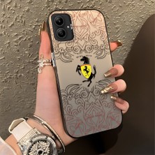 HONTINGA Samsung Galaxy A05 ile Uyumlu Kılıfı Silikon Kenar Sert Arka Düşüme Önleyici Basitlik Anti Düşme Kamera Korumali Moda Markası Desen Telefon Kılıfı Kadın ve Erkek Için Uygundur K1-0582